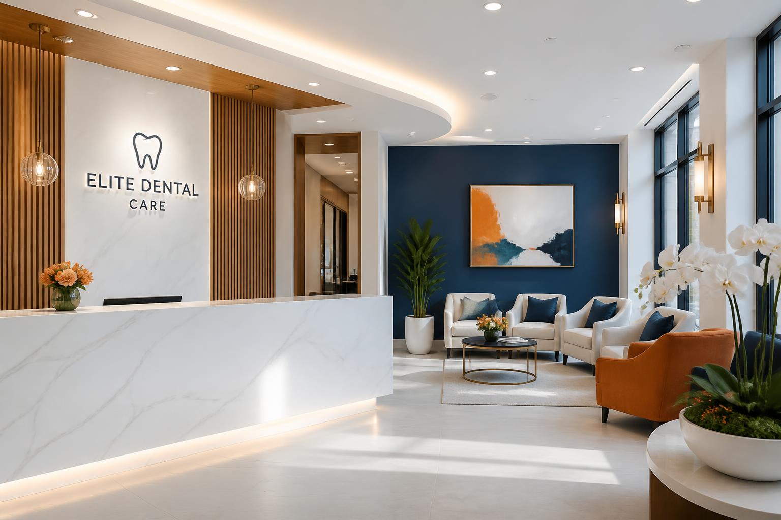 Modern dental clinic reception